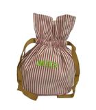  ミマハイセブン Mima Hi Seven 播州織 わたがし巾着 BAG in bag てんとてん別注 ポーチ ストライプ ロゴ 刺繍 赤 レッド 白 ホワイト /XZ ■GY06
