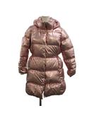 ポロ ラルフローレン POLO RALPH LAUREN ダウンジャケット コート アウター キッズ 子供服 女の子 ナイロン メタリック ロング フード キルティング ジップアップ ロゴ L 12-14 ピンク /XZ ■GY76