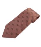 グッチ GUCCI ネクタイ 絹 シルク ワイドタイ インターロッキングG 総柄 ピンク /XZ ■GY76
