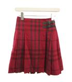バーバリー ロンドン BURBERRY LONDON ノヴァチェックスカート ウール 160A 赤 レッド チェック柄 バックル付き C1S30-273-18 /NP ■GY74