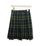 ラルフローレン RALPH LAUREN プリーツスカート ウール 160 マルチカラー(紺、緑、黄) チェック柄 ミディ丈 /NP ■GY74