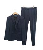 スーツセレクト SUIT SELECT スーツ フォーマル セットアップ ジャケット パンツ 上下2点セット ウール Y4 紺 ネイビー ストライプ柄 長袖 2ボタン /NP ■GY12