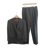 アクアスキュータム AQUASCUTUM スーツ セットアップ ジャケット パンツ 上下2点セット フォーマル ウール 背抜き 94AB4 グレー チェック柄 長袖 /NP ■GY06