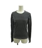 マックスマーラ MAX MARA カットソー 2 グレー ボーダー柄 クルーネック 長袖 /RN ■GY01