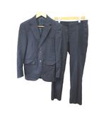 麻布テーラー azabu tailor セットアップ 上下 2点セット スーツ フォーマル ジャケット パンツ 3つボタン 42A 紺 ネイビー /MD ■GY50