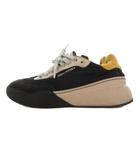 ステラマッカートニー STELLA McCARTNEY LOOP Sneaker スニーカー 23 黒 ブラック ベージュ 黄色 イエロー /SX ■GY53