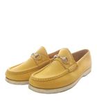 グッチ GUCCI ホースビット ローファー モカシン レザー 37 イエロー /YO25 ■GY53