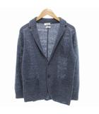 シップス SHIPS カーディガン ニット 麻 フレンチリネン M ネイビー /JS