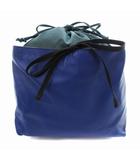 マルニ MARNI バックパック リュックサック 巾着 ナイロン レザー 緑 グリーン 青 ブルー /JS