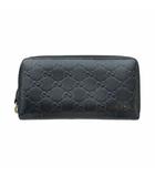 グッチ GUCCI 長財布 ウォレット GGスプリーム ラウンドファスナー ロゴ レザー 黒 ブラック 410102 2149 ☆AA★ /MQ ■OH