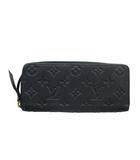 ルイヴィトン LOUIS VUITTON モノグラム アンプラント ポルトフォイユ クレマンス M60171 長財布 ウォレット レザー ラウンドファスナー ロゴ 黒 ブラック ☆AA★ /MQ ■OH