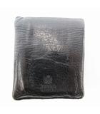 二つ折り財布 ウォレット ロゴ レザー ブラック /JS