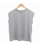 オーラリー AURALEE SEAMLESS CREW NECK SLEEVELESS ノースリーブ Tシャツ カットソー 1 青 ブルー /UD