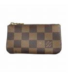 ルイヴィトン LOUIS VUITTON カード キーケース ポシェット クレ N62658 ダミエ キャンバス キーリング レザー ロゴ 茶 ブラウン ☆AA★ /MQ ■OH