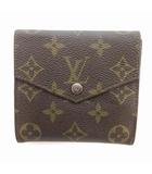 ルイヴィトン LOUIS VUITTON 80s 854 ヴィンテージ モノグラム ポルト モネ ビエ カルトクレディ 財布 ウォレット 二つ折り 茶 ブラウン M61660 /JS