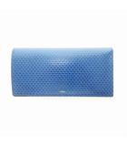 ランバンオンブルー LANVIN en Bleu 長財布 二つ折り メッシュ風型押し 青系 341028 /UO