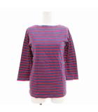 オーチバル ORCIVAL オーシバル バスクシャツ Tシャツ カットソー ボートネック ボーダー 7分袖 2 L 紺 ネイビー 赤 レッド /AE