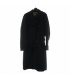 バーバリー BURBERRY タグ付き ケンジントン ヘリテージ トレンチコート ロング ダブル 裏地ノバチェック コットン 英国製 52 黒 ブラック /MQ