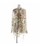 Dior 4 Saisons Ete ロングブラウス シャツ 長袖 ロゴ 花柄 Bee 刺繍 36 S マルチカラー 421B54A3762 ☆AA★ /MQ