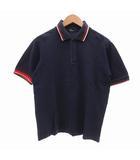 フレッドペリー FRED PERRY ポロシャツ 半袖 配色リブ ロゴ刺繍 鹿の子 M ネイビー /UO