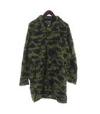 アベイシングエイプ A BATHING APE 1ST CAMO HOODIE COAT ファーストカモ フーディ ロゴ モッズコート 長袖 ロング 迷彩柄 S カーキ 001LJF701006X ☆AA★ /MQ