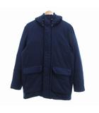 エディフィス EDIFICE フーデッド ダウンジャケット ジップアップ M 紺系 /UO