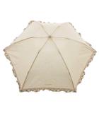 バーバリー BURBERRY 折りたたみ 日傘 パラソル ノバチェック フリル ベージュ /UO