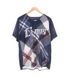 ニューヨーカー NEWYORKER 埼玉西武ライオンズ コラボ レプリカ ユニフォーム シャツ タータンチェック 半袖 L 紺 ネイビー /AE