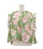 ルルロジェッタ ルールロジェット leur logette ブラウス シャツ プルオーバー 花柄 総柄 ノースリーブ 1 マルチカラー /AE