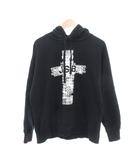  J.S.B. パーカー プルオーバー スウェット クロスプリント 裏毛 S 黒 ブラック /UO