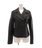 セオリー Theory 18AW ダブルライダースジャケット 革ジャン レザージャケット 羊革 S 黒 ブラック /AE