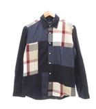 ブラックレーベルクレストブリッジ BLACK LABEL CRESTBRIDGE パッチワーククレストブリッジチェックシャツ 長袖 マルチパターン M 紺 ネイビー /UO