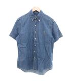 国内正規 CLASSIC FIT シャンブレーシャツ ボタンダウン BD 半袖 ポニー刺繍 S ブルー系 /UO