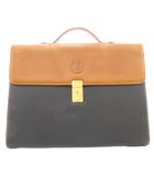 トラサルディ TRUSSARDI ビジネスバッグ ブリーフケース レザー 黒 ブラック 茶 ブラウン /AE