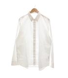 ディオールオム Dior HOMME 長袖シャツ ドレスシャツ CD ロゴ 刺繍 比翼 44 白 /UO