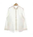 ディオールオム Dior HOMME ドレスシャツ ワイシャツ 長袖 BEE 蜂 刺繍 シャドーストライプ 比翼 44 白 /UO