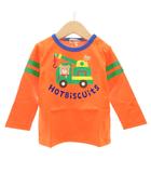 ミキハウス mikihouse タグ付き Tシャツ イラスト プリント 長袖 90 オレンジ /AE