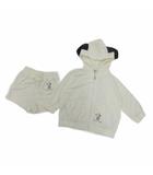 ジェラートピケ gelato pique SNOOPY パイル パーカー&ショートパンツ セットアップ ルームウェア パジャマ ナイトウェア ジップアップ イージー XXS 白 ホワイト PKCT232406 /NU