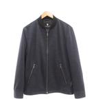 ブラックレーベルクレストブリッジ BLACK LABEL CRESTBRIDGE 美品 ウォッシャブルウールジャージーMA-1 ジャケット ブルゾン チェック切替 M ブルー系 /UO
