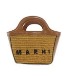 マルニ MARNI TROPICALIA BAG MICRO トロピカリア カゴバッグ ハンドバッグ ショルダー 2WAY シエナ ロゴ刺繍 ブラウン /UO ☆AA★