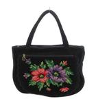 フェイラー FEILER ポピーズ ハンドバッグ 黒 ブラック シュニール織 /UO