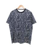 アルマーニエクスチェンジ A/X ARMANI EXCHANGE クルーネックTシャツ 半袖 L 紺 ネイビー カニ 魚 サメ 総柄 /UO