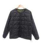 クロコダイル CROCODILE インナー ダウン ジャケット 紺 ネイビー ノーカラー /UO