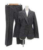 トルネードマート ファム TORNADO MART FEMME セットアップ スーツ テーラードジャケット フレアパンツ シングル 2B 総裏地 ノーベント センタープレス リネン混 38 40 グレー /GV
