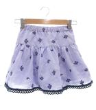 アナスイ ANNA SUI タグ付き キュロット スカートパンツ スカパン イージー 花柄 刺繍 120 紫 パープル /AE