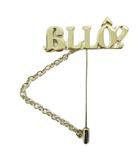  alors paris ロゴモチーフ ブローチ チェーンディティール ゴールドカラー 金色 /UO