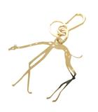 ロエベ LOEWE ジラフ キリン チャーム キーリング キーホルダー ロゴ刻印 メタル ゴールドカラー /GV ☆AA★