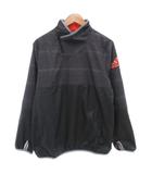 アディダス adidas タグ付き ウィンドトップ サッカーウェア Tシャツ L 長袖 裏地メッシュ ダークグレー /AE