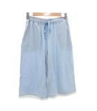 キッドブルー KID BLUE タグ付き 梨地JQ 6分丈ボトムス イージーパンツ M タオル地 水色 ライトブルー KRBP548 /AE