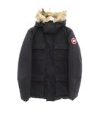 カナダグース CANADA GOOSE BANCROFT バンクロフトダウンジャケット ダウン M コヨーテファー フード 紺 ダークネイビー 3341JM /AE